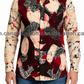 SH1545 -Cream colur shirt with black and red designed Batik Shirt | Ceylon Batik | Hand Made | Men's Collection |Silk Shirt | Summer Wear | Party wear