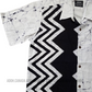 SH1269 - White Batik shirt with Black and white zig zag designed | Ceylon Batik | Hand Made | Men's Collection | Cotton Shirt | Summer Wear