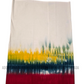 KSA1593 - White sarong with multi colur border designed sarong| Ceylon Batik | Hand Made | Kid's Collection | Cotton Sarong| Summer Wear | Cultural