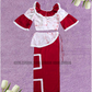KG1625 - Red and white Lama Saree with renda square designed( Kids Redda Hatte)| Ceylon Batik | Hand Made | Kids Collection | Summer Collection | Cotton Lama Saree | Kids Redda Hatte | Casual wear