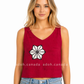 CC1521 - Dark red Batik Crop Top with one flower design| Ceylon Batik | Hand Made | Summer Collection | Cotton Crop top | Summer wear