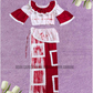 KG1625 - Red and white Lama Saree with renda square designed( Kids Redda Hatte)| Ceylon Batik | Hand Made | Kids Collection | Summer Collection | Cotton Lama Saree | Kids Redda Hatte | Casual wear