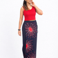 LU1611 - Black with red designed Batik Lungi Skirt |Ceylon Batik | Hand Made | Summer Collection | Cotton Batik Lungi | Traditional Collection