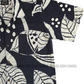 SH1267 - Dark Blue Batik shirt with white leafy design | Ceylon Batik | Hand Made | Men's Collection | Cotton Shirt | Summer Wear