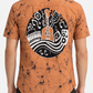 SH1463 - Baige shirt with black and white guitar designed Batik Shirt | Ceylon Batik | Hand Made | Men's Collection | Cotton Shirt | Summer Wear