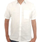 LS0001 -  Linen Shirt|Point  Collar (Regular)| White | Black | Beige | Light Blue |Summer Wear