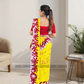 MU1567|Yellow with red and white designed Kandyan Made-up|Ceylon Batik| Cotton Kandyan Made-up Saree| Exclusive Designer Wear | Kandyan Made-up