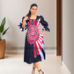 CC1535- Black dress with red and white designed Batik Dress| Ceylon Batik | Hand Made |Summer Collection | Cotton Dress | Summer