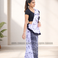 MU1569|Black and white designed Kandyan Made-up|Ceylon Batik| Cotton Kandyan Made-up Saree| Exclusive Designer Wear | Kandyan Made-up