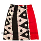 KSA1597 - Red with black traingle designed sarong| Ceylon Batik | Hand Made | Kid's Collection | Cotton Sarong| Summer Wear | Cultural