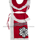 KG1447 - Red Lama Saree with white floral design ( Kids Redda Hatte)| Ceylon Batik | Hand Made | Kids Collection | Summer Collection | Cotton Lama Saree | Kids Redda Hatte | Casual wear