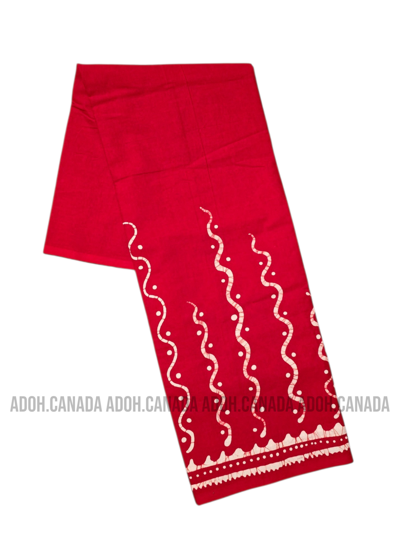 KSA1592 - Red with white designed sarong| Ceylon Batik | Hand Made | Kid's Collection | Cotton Sarong| Summer Wear | Cultural