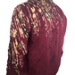 SSH0004 - Maroon Batik Silk Shirt | Ceylon Batik | Hand Made | Men's Collection | Silk Shirt | Summer Wear | Party Wear