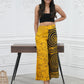 CC0017 - Black & Mustard Yellow Elephant Pant Batik | Ceylon Batik | Hand Made | Summer Collection | Cotton Dress | Summer Wear