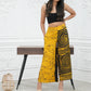 CC0017 - Black & Mustard Yellow Elephant Pant Batik | Ceylon Batik | Hand Made | Summer Collection | Cotton Dress | Summer Wear