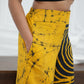 CC0017 - Black & Mustard Yellow Elephant Pant Batik | Ceylon Batik | Hand Made | Summer Collection | Cotton Dress | Summer Wear
