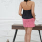 CC0026 - Pink Crack Mini Skirt Batik & Halter Top | Ceylon Batik | Hand Made | Summer Collection | Cotton Dress | Summer Wear