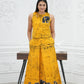 CC0062 - Mustard Yellow Elephant Design Long Skirt & Top | Ceylon Batik | Hand Made | Summer Collection | Cotton Dress | Summer Wear