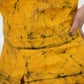 CC0062 - Mustard Yellow Elephant Design Long Skirt & Top | Ceylon Batik | Hand Made | Summer Collection | Cotton Dress | Summer Wear