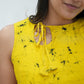 CC0001 - Diamond Yellow Long Skirt Batik & Crop Top | Ceylon Batik | Hand Made | Summer Collection | Cotton Dress | Summer Wear