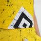 CC0001 - Diamond Yellow Long Skirt Batik & Crop Top | Ceylon Batik | Hand Made | Summer Collection | Cotton Dress | Summer Wear