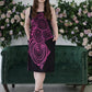 CC0053/54- Purple on Black Batik Short Dress | Ceylon Batik | Hand Made | Summer Collection | Cotton Dress | Summer Wear
