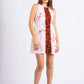 CC0069- Red cracks in white Batik Dress | Ceylon Batik | Hand Made | Summer Collection | Cotton Dress | Summer Wear