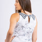 CC0151- Black & White Waves Short Batik Dress | Ceylon Batik | Hand Made | Summer Collection | Cotton Dress | Summer Wear