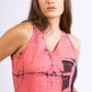 CC0069- Black & Pink Cracks Short Batik Dress | Ceylon Batik | Hand Made | Summer Collection | Cotton Dress | Summer Wear