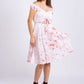 CC0052- White & Red Cracks Batik Dress | Ceylon Batik | Hand Made | Summer Collection | Cotton Dress | Summer Wear