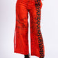 CC0071 - Red Batik Pant & Black Crop Top | Ceylon Batik | Hand Made | Summer Collection | Cotton Dress | Summer Wear