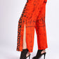 CC0071 - Red Batik Pant & Black Crop Top | Ceylon Batik | Hand Made | Summer Collection | Cotton Dress | Summer Wear