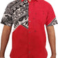 SH0001 - Red Batik Shirt | Ceylon Batik | Hand Made | Men's Collection | Cotton Shirt | Summer Wear