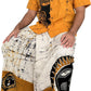 SH0014 - Classic Yellow Shirt & Sarong kit with Batik designed Sun | Ceylon Batik | Hand Made | Men's Collection | Cotton Shirt | Summer Wear | Party Wear |