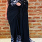 Raven Black - SC0003    Ceylon Batik | Hand Made Saree  |  Exclusive Designer Wear
