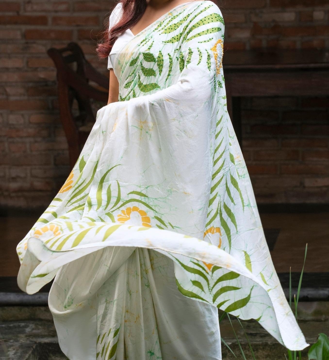 Lady Lush - SB0006 Ceylon Batik | Hand Made Saree | Exclusive Bridal Saree